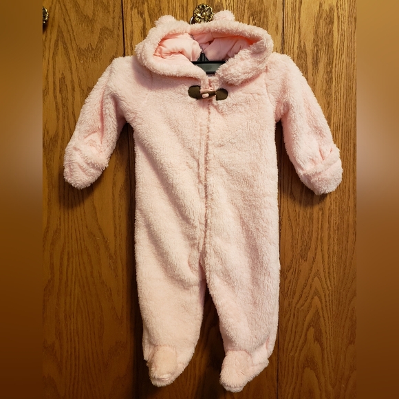 NWT Carter's Light Pink Sherpa Pram 9 Months - Picture 1 of 4